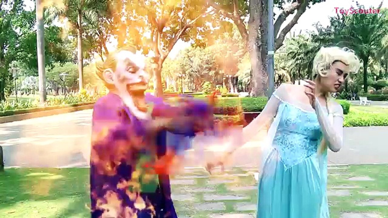 FROZEN ELSA ARRESTED & GOES TO JAIL for STEALING w/ Iron Man, Joker & Spiderman in Real Life