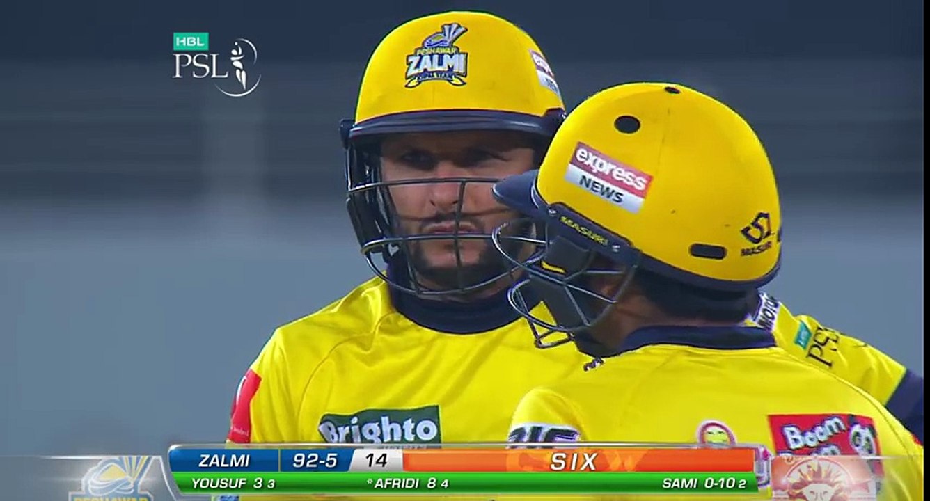 Match 23  Islamabad United vs Peshawar Zalmi - Shahid Afridi Batting