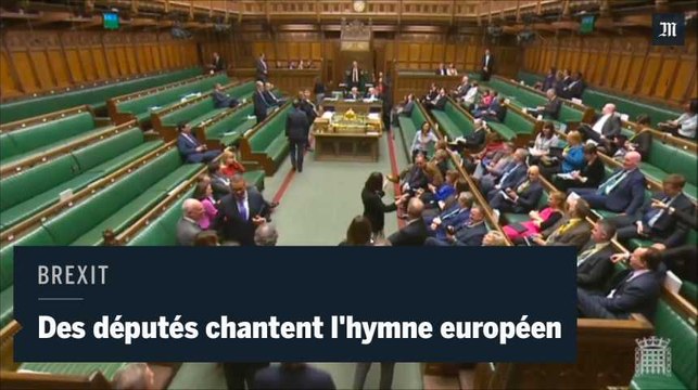 Brexit : des députés pro-européen chantent l'hymne à la joie Chambre des communes du Royaume-Uni