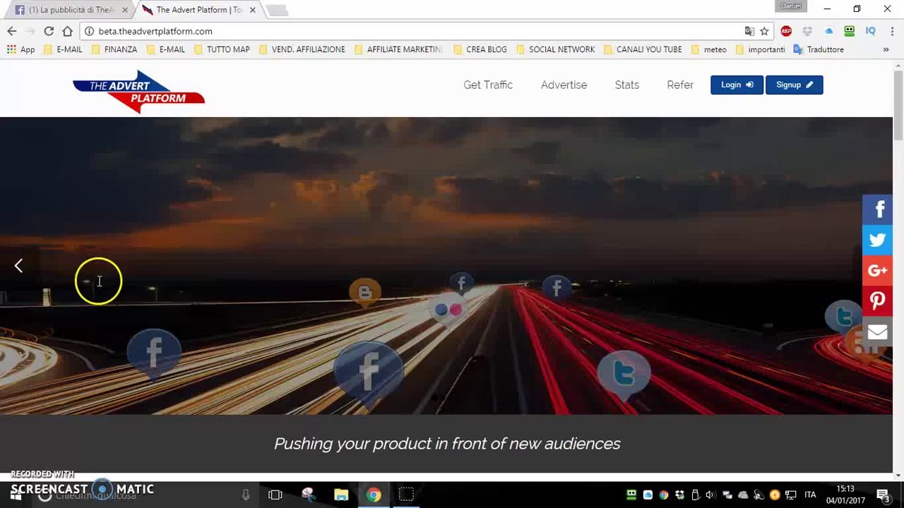 Panoramica generale The Advert Platform (TAP) “Daniel Castorani Online Marketer “