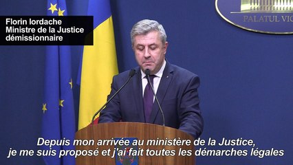 Roumanie: démission du ministre de la Justice