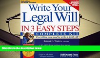 BEST PDF  Write Your Legal Will in 3 Easy Steps - US: Everything you need to write a legal will