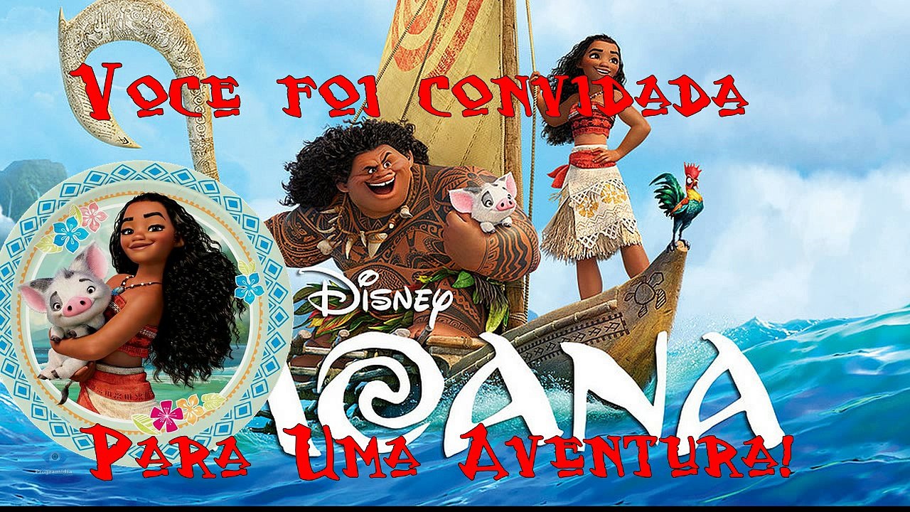 Convite Digital Moana Versão 3