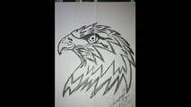 How to draw an eagle for tattoo 1D, Como dibujar un águila para Tatuar 1D, desenhar uma águia 1D