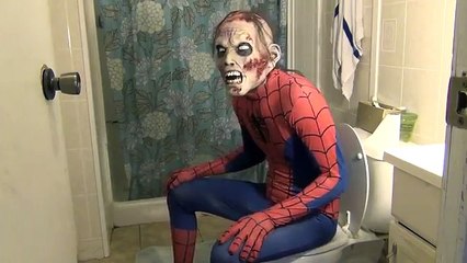 Funny SPIDERMAN Movie in Real Life - Awkward Fart Bathroom Superheroes Prank Videos in Real Life