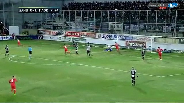 1-1 Το γκολ του Λάζιτς - Ξάνθη 1-1 ΠΑΟΚ - 09.02.2017