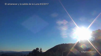 Hoy solo el amanecer y la salida de la Luna.  9/2/2017