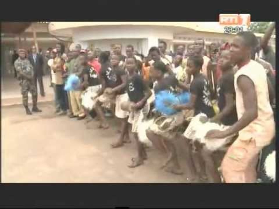 Ambiance à l'arrivée du Président Alassane Ouattara à Bouaké