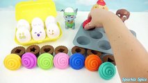 Learn Sorting with Eggs and Toy Cupcakes Colorful Counting