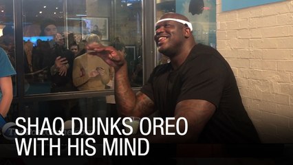 Shaq Dunks Oreo With His Mind