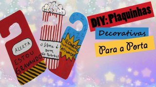 DIY plaquinhas de avisos de porta