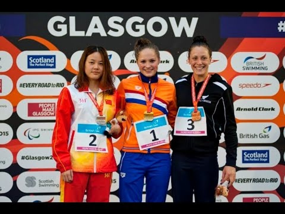 Women's 100m Breaststroke SB9 | Victory Ceremony | 2015 IPC Swimming World Championships Glasgow