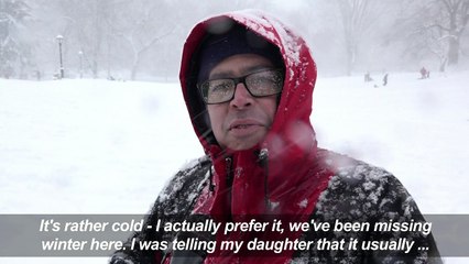 Heavy snow turns NYC's Central Park into winter wonderland