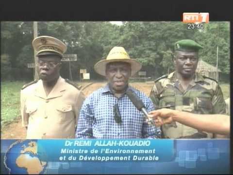 Le Ministre de l'environnement effectue une visite dans le parc nationale d'Azagny