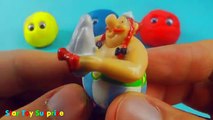Play Dough Smiley Face with Obelix, Pokemon, Robot Dog Fun and Creative for Children