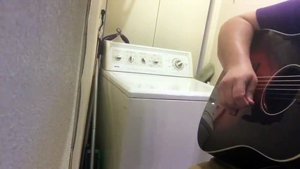Parceria musical com a máquina de lavar