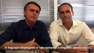Sobre a Polêmica  de Jair e Eduardo Bolsonaro no WHATSAPP