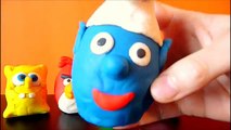 Special Surprise Eggs Play-Doh unboxing awesome Cars 3 Smurfs, Monsters Inc, Angry Birds, SpongeBob