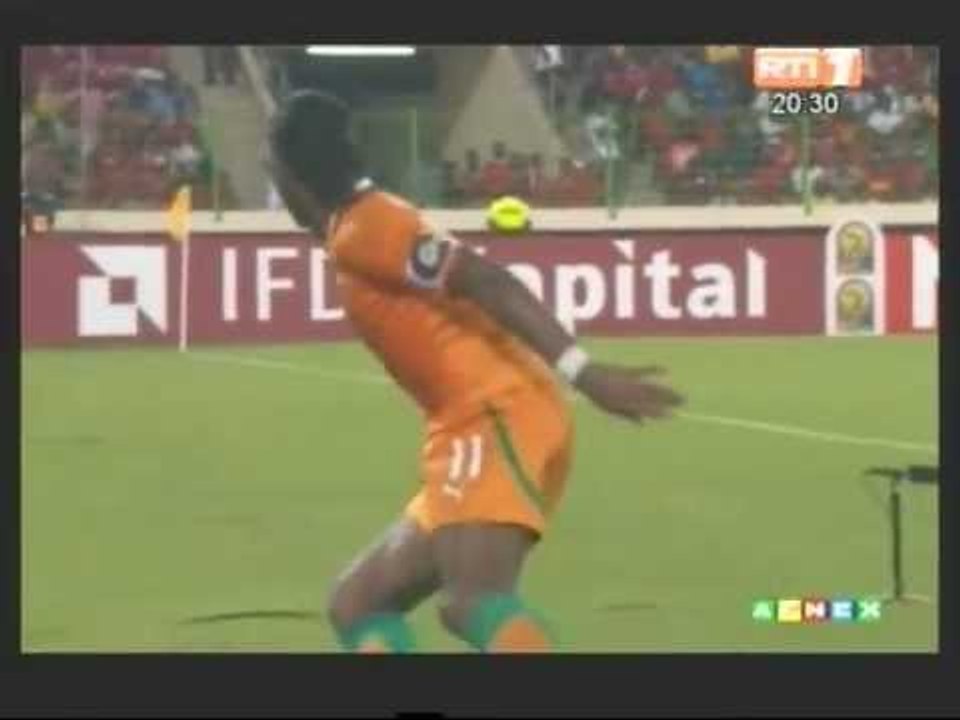CAN 2012/Quart de finales.Côte d'Ivoire - Guinée Equatoriale. 2ème But de Didier Drogba