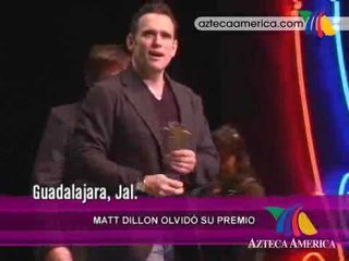 Matt Dillon olvida premio en Guadalajara