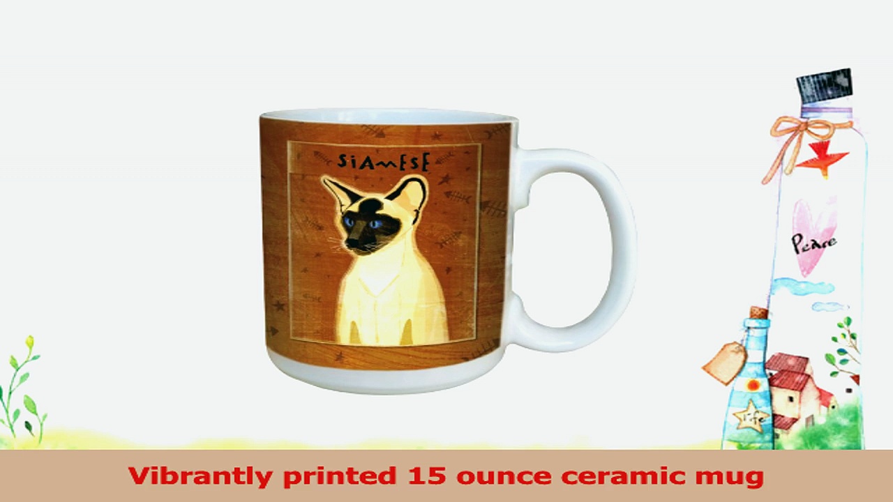 TreeFree Greetings sg44003 Siamese Cat by John W Golden Ceramic Mug with FullSized 10badb6e