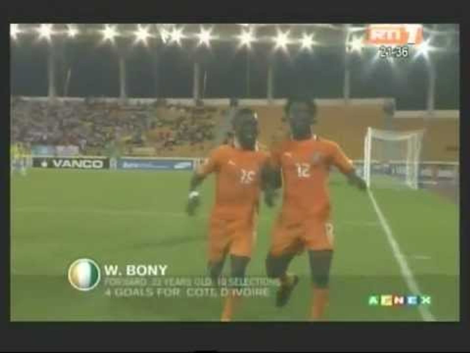 CAN 2012/Groupe A. Temps forts du match Côte d'Ivoire - Angola (2-0)