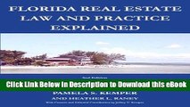 [Read Book] Florida Real Estate Law and Practice Explained (All Florida School of Real Estate -