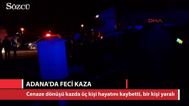 Cenaze dönüşü kaza 3 ölü, 1 yaralı