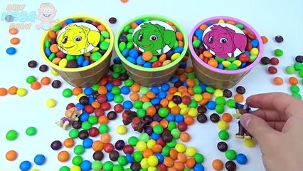 Video herunterladen: Ice Cream Cups Stacking Candy Skittles Surprise Toys Paw Patrol Episodes Learn Colors