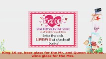 King Beer Queen Wine Glass 16 oz Pint Glass 1275 oz Wine Glass  Valentines Day Gift 6377bba9