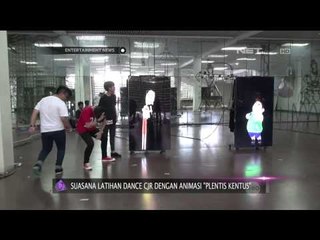 Suasana latihan dance CJR dengan animasi Plentis Kentus