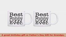 Birthday Gift for Grandpa Best Poppy Ever 2 Pack Gift Coffee Mugs Tea Cups White 0fa8cd4b