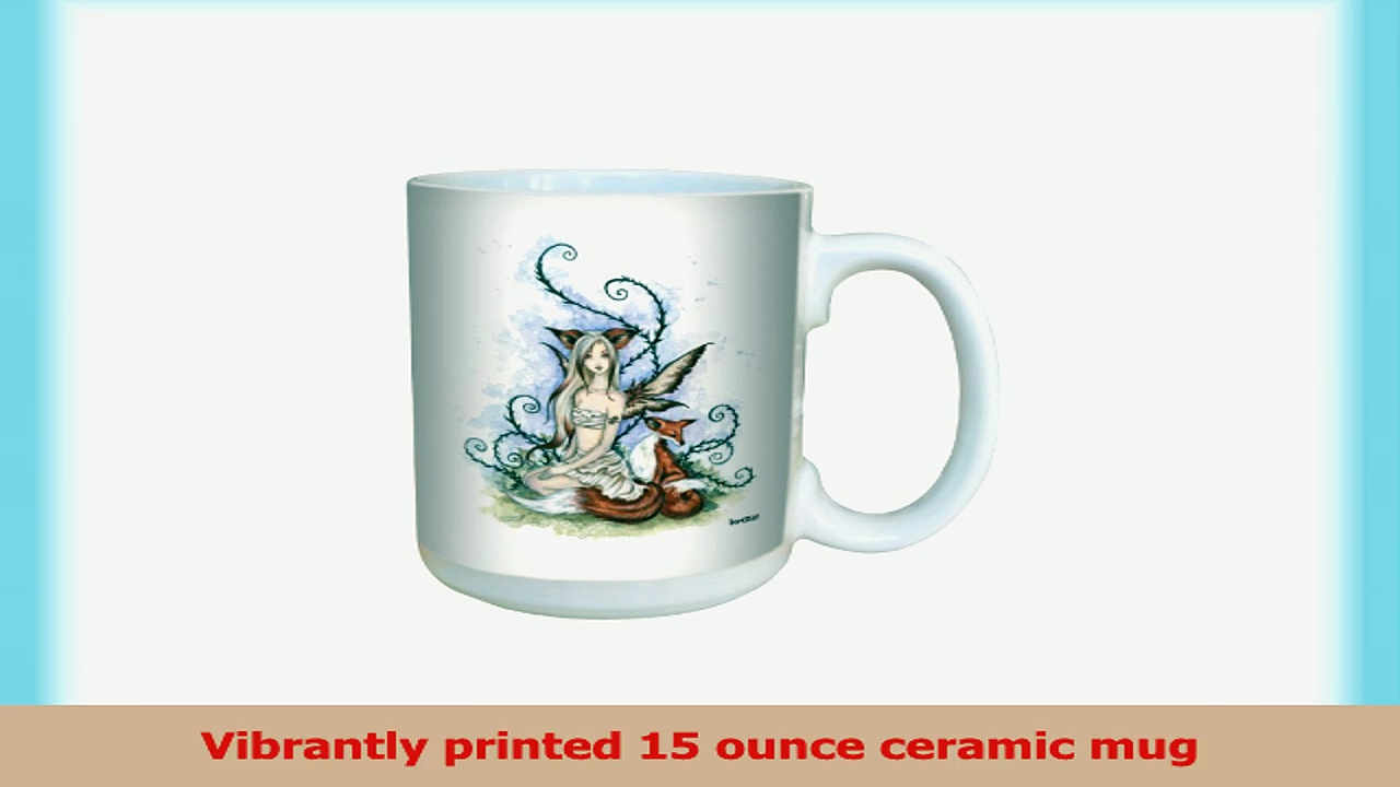 TreeFree Greetings lm43561 Fantasy Wild Companions Fox and Fairy Ceramic Mug with Full e25aad26