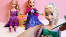 Queen Elsa Disney Frozen Dolls Princess Anna Princess Rapunzel Play Doh Design a Dress for Elsa Doll