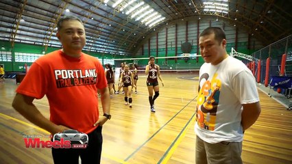 Kap drives around in the Honda Pilot with the UP Lady Maroons