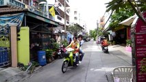 ホストのタイ,バンコクの露店,交通渋滞動画 Bangkok Traffic congestion