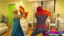 Frozen Elsa ZOMBIE PRANK vs SPIDERMAN with Hulk and Captain America - Superhero in real life hd :))