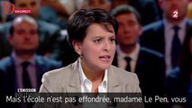 Face à face très tendu entre Marine Le Pen et Najat Vallaud-Belkacem