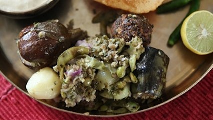 Undhiyu Recipe - Popular Gujrati Recipe - Masala Trails With Smita Deo