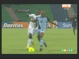 CAN 2012/Ghana- Botswana (1-0) Expulsion du captaine Ghanéen Jhon Mensa