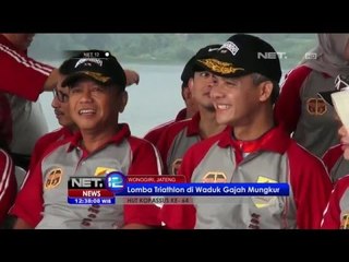 Lomba Triathlon di Waduk Gajah Mungkur Memperingati HUT KOPASSUS ke 64 - NET12