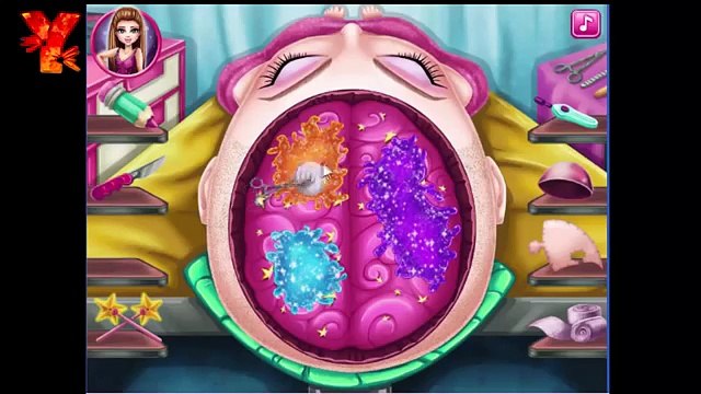 Замороженные мозговой хирургии большой сборник Эльза Анна Рапунцель Барби замороженные хирургия игры для детей