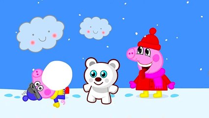 Coloring Pages Peppa Pig Peppa Builds a Snowman. Peppa Coloring Book #44