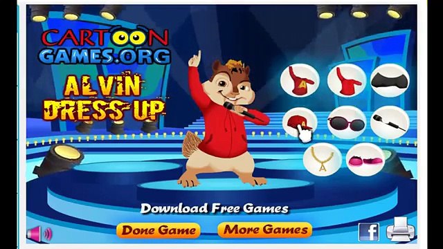 Alvin and the Chipmunks Dress Up - Cartoon Video Game For Kids