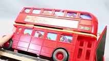 Learn Numbers Colors Disney Cars Car Carrier London Bus Tayo English Play Doh Surprise Eggs Toys