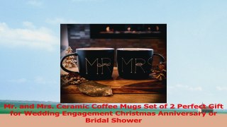MKT ST Mr and Mrs Ceramic Coffee Mug Matte Black Set of 2 b1147062