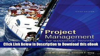 EPUB Download Project Management: The Managerial Process with MS Project (The Mcgraw-Hill Series