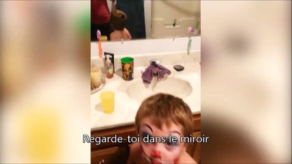 Il voulait juste un maquillage de Joker...