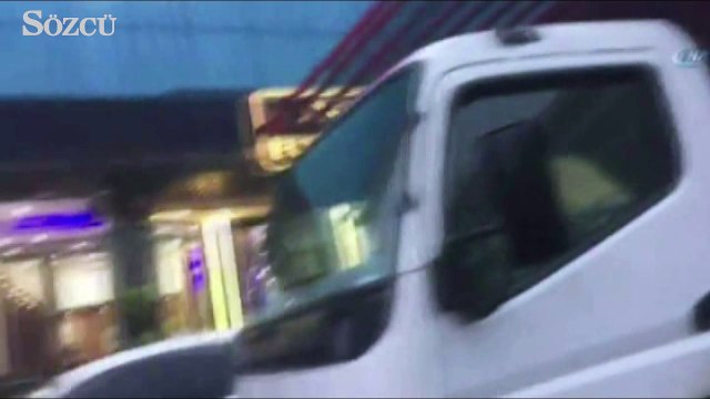 Kamyon kasasında tehlikeli yolculuk kamerada
