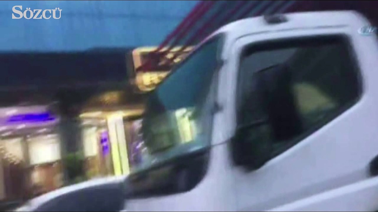 Kamyon kasasında tehlikeli yolculuk kamerada